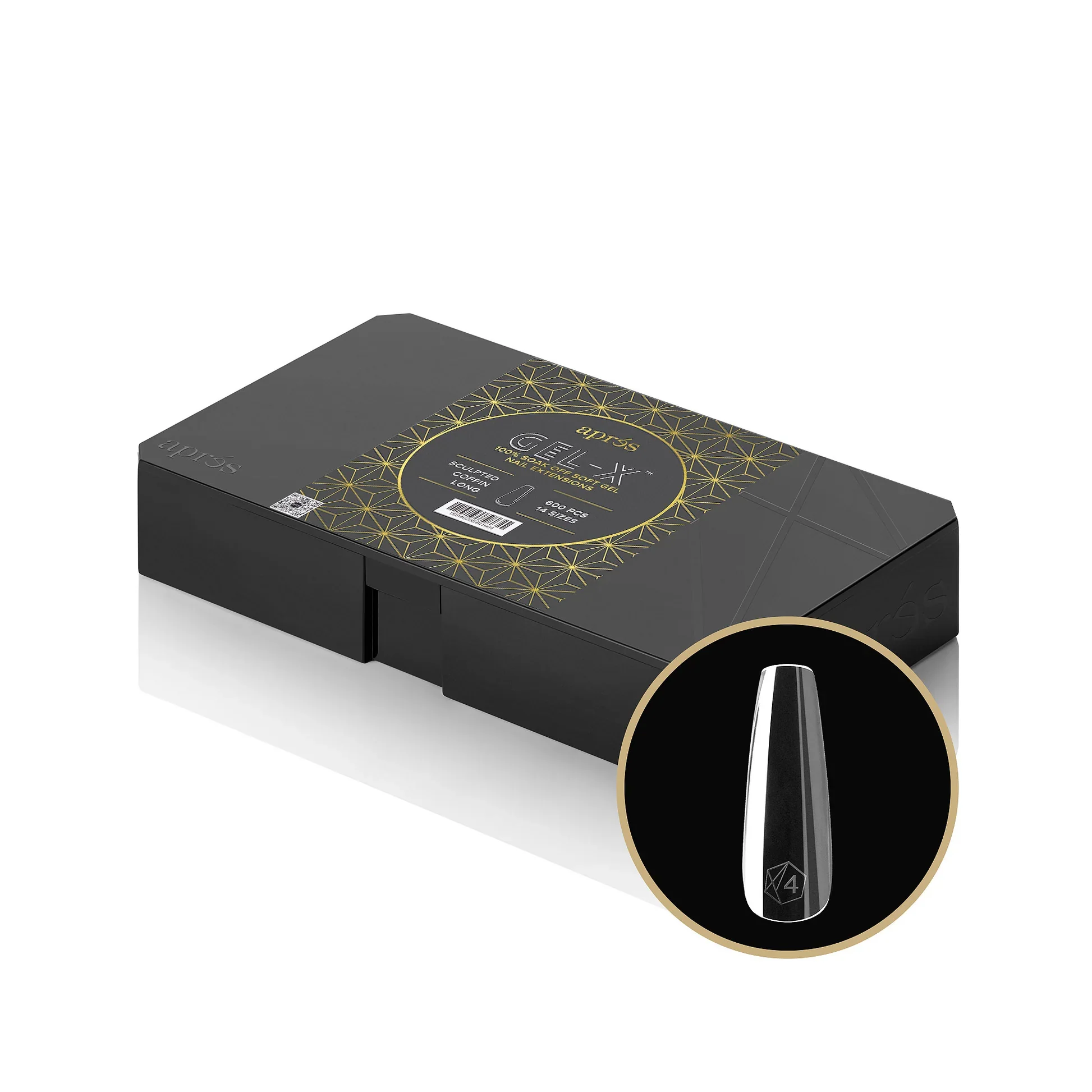 Apres Gel-X® Sculpted Coffin Box of Tips - Pro (600pcs)* - Image 3