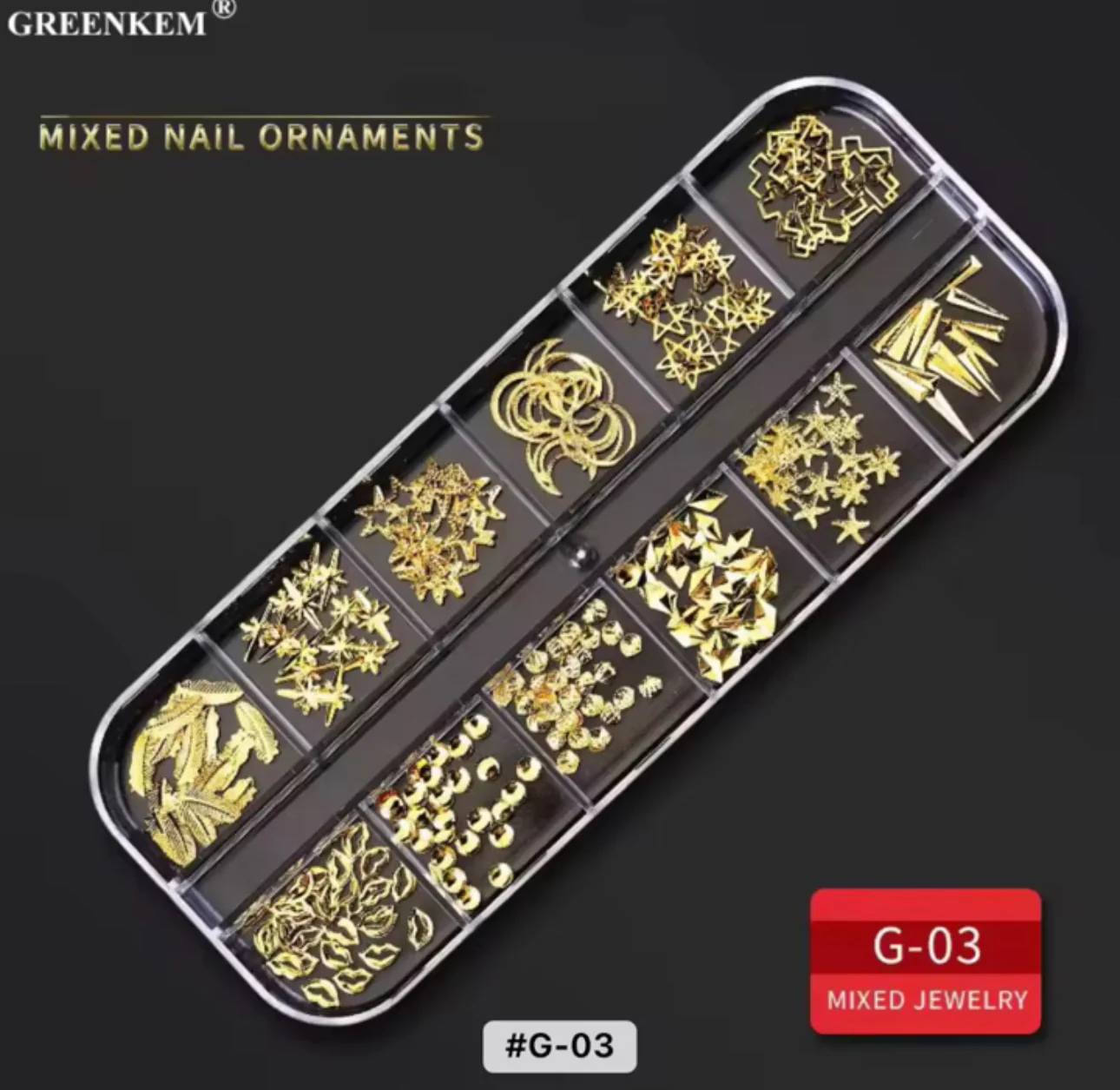Gold Assorted Nail Charms - Image 3