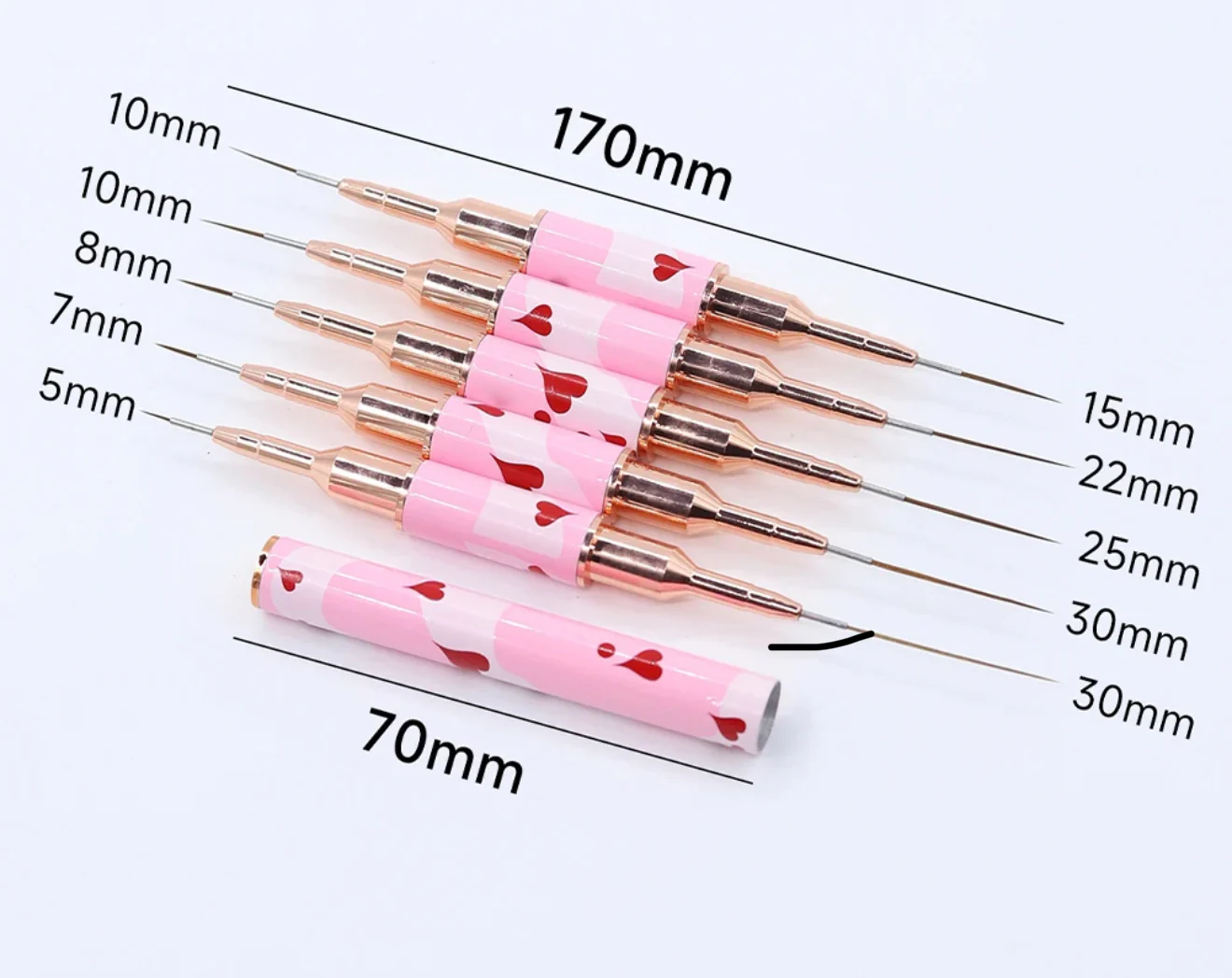 Heart Liner Brushes 5pcs. - Image 2