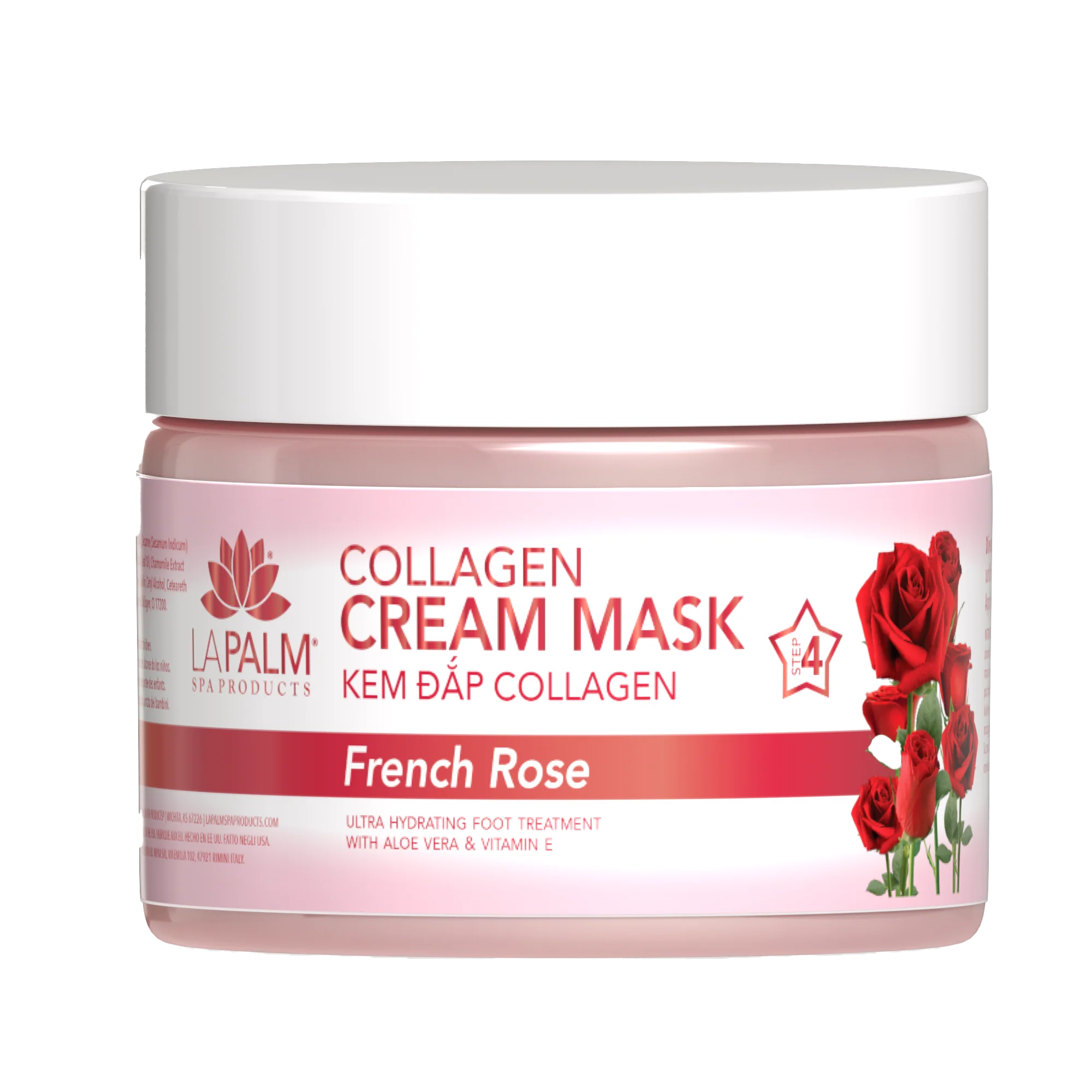 LA PALM Collagen Cream Mask “French Rose” 12oz
