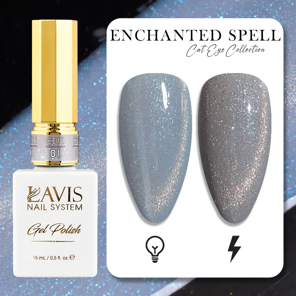 LAVIS Cat Eye Gel Polish 0.5 oz - Enchanted Spell Collection - Image 2