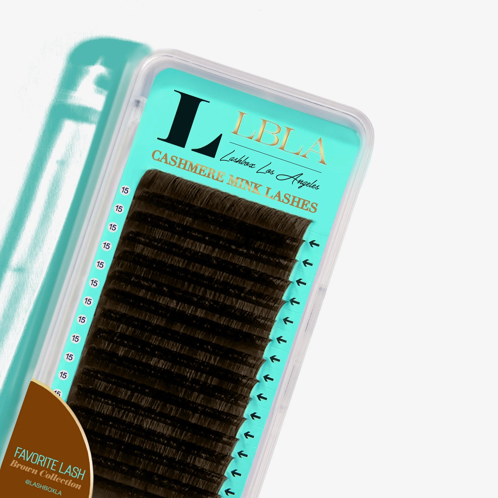 LBLA Deep Brown Color / FAVORITE - Cashmere FauxMink Lashes 0.03mm Mixed Lengths Tray