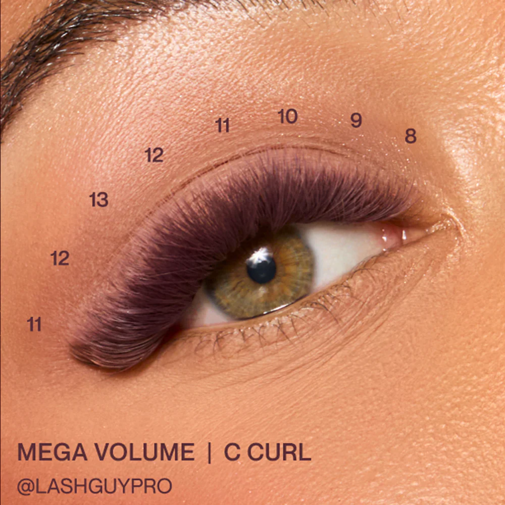 LBLA Flower Power True Matte Lashes 0.03mm - Merlot Burgundy Brown Lash Extensions (18 lines) - Image 3