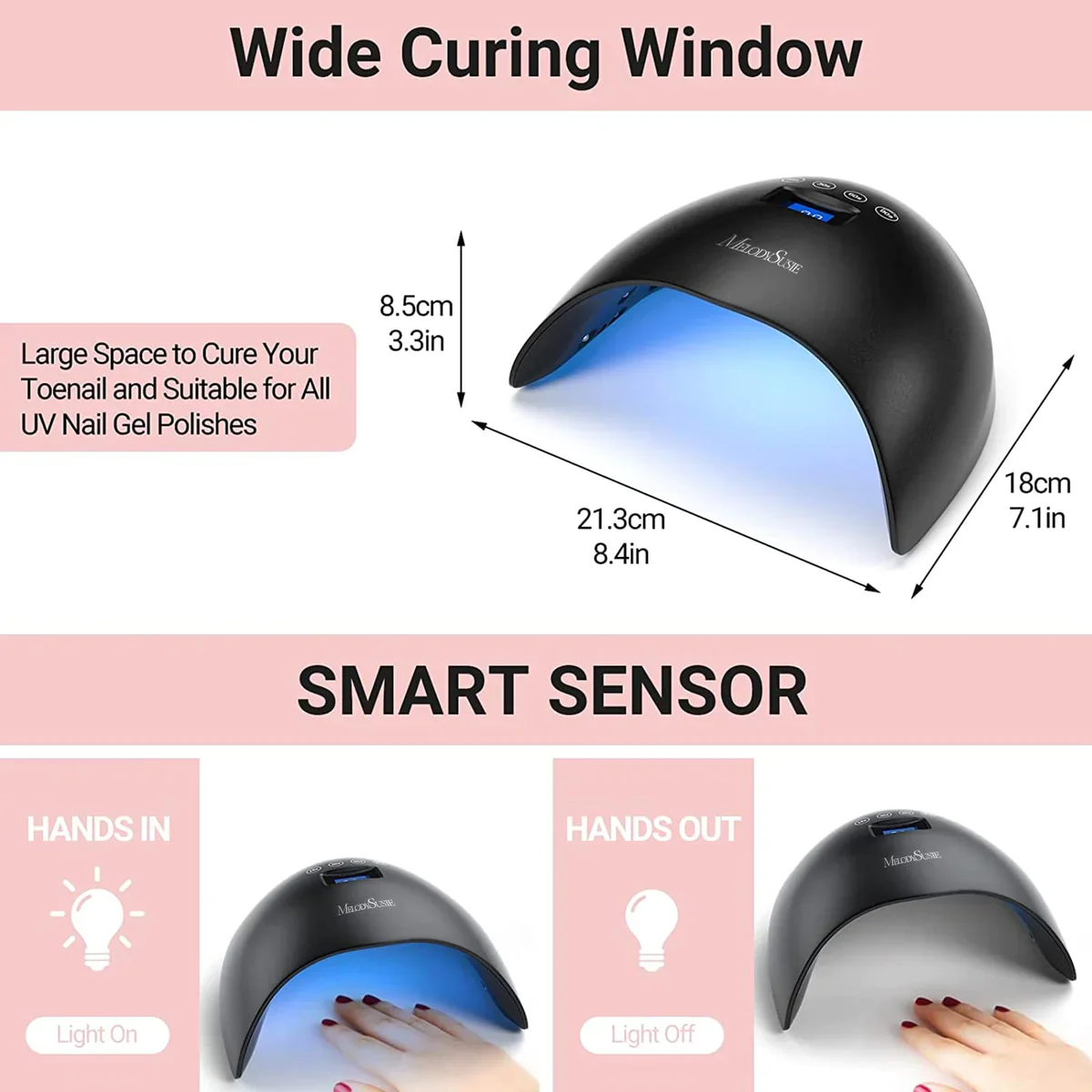 MelodySusie EOS 3 LED/UV Nail Lamp - Image 3