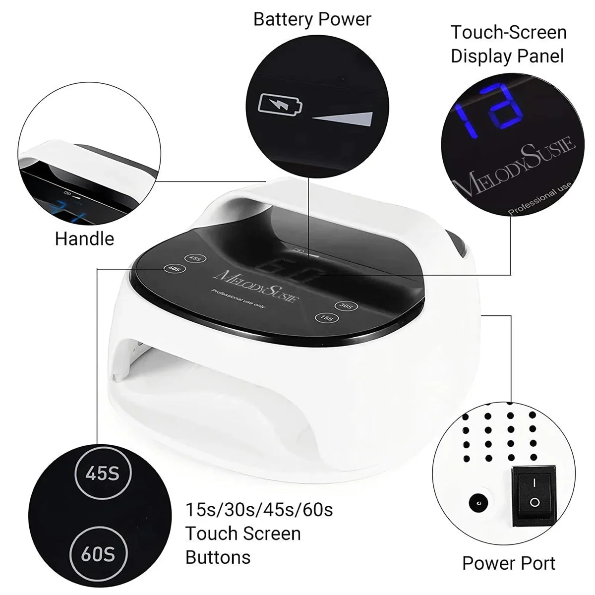 MelodySusie EOS 5 (S-Pro24TR) Rechargeable LED/UV Nail Lamp - Image 3