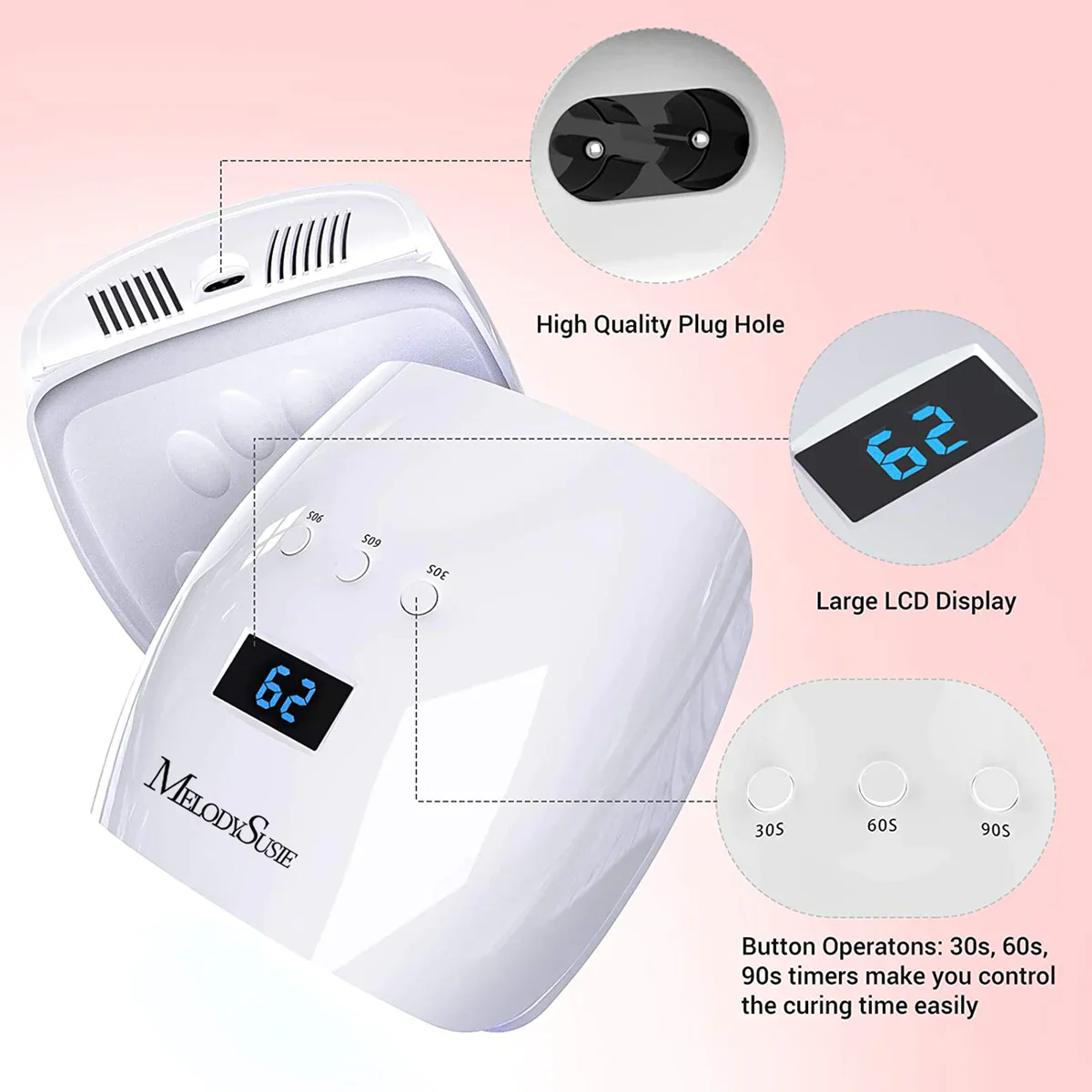 MelodySusie EOS 9 (P-Plus30T) LED/UV Nail Lamp - Image 3
