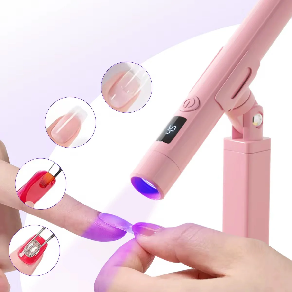 Mini Stand Nail Lamp with Silicone Head - Image 2