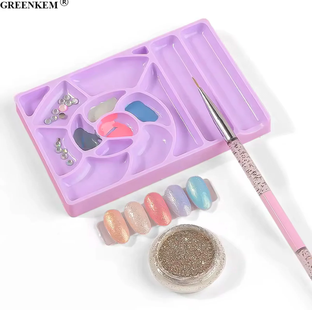 Multi Grid Plastic Nail Palette - Image 2