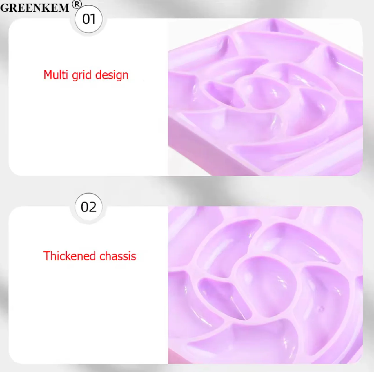 Multi Grid Plastic Nail Palette - Image 3