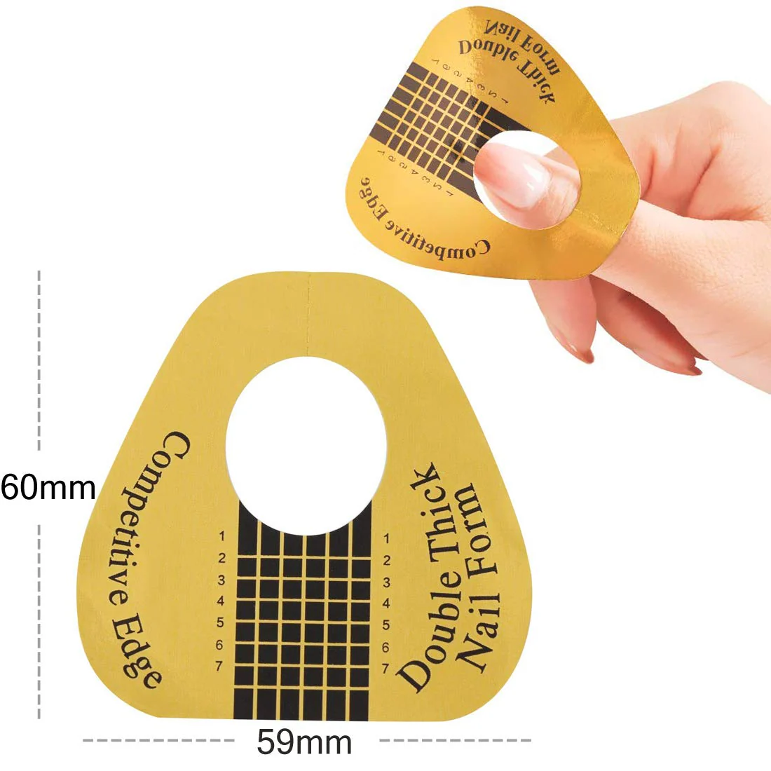 Nail Forms Gold 100pcs. - Image 2