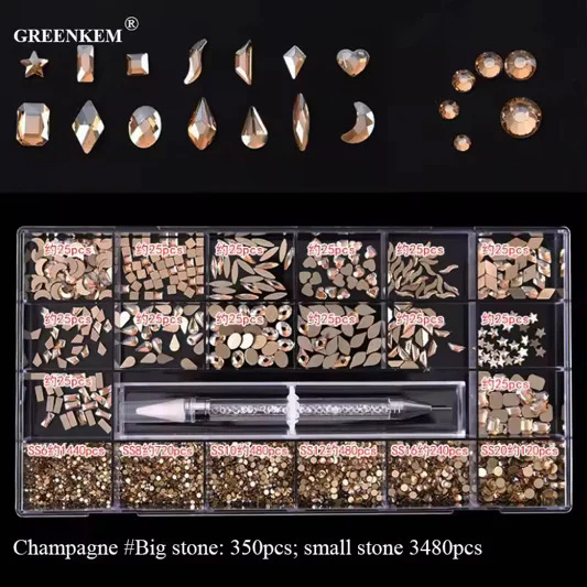 Nail Rhinestone 20 Grid Pack - Image 4
