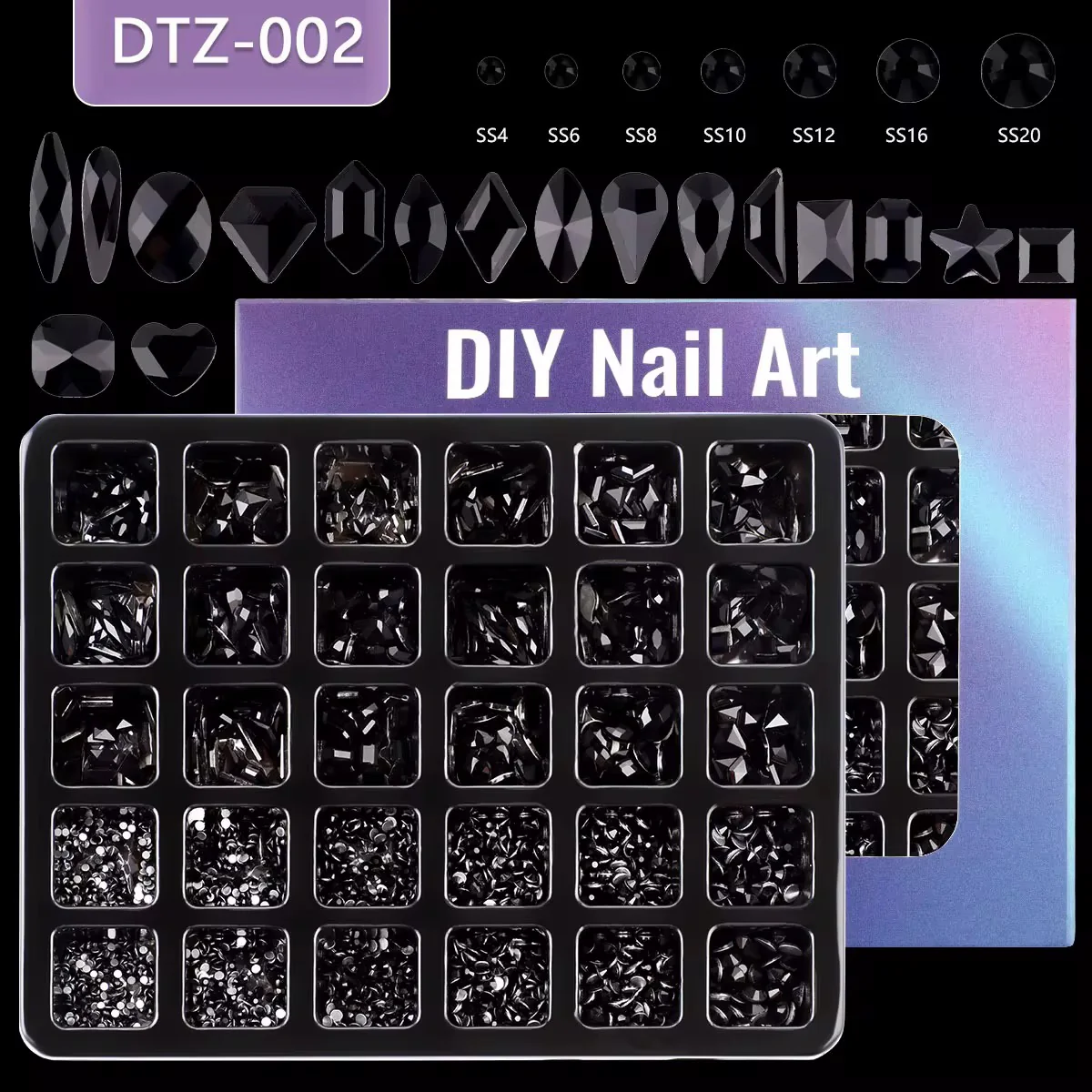 Nail Rhinestones 30 Grid Pack - Image 10