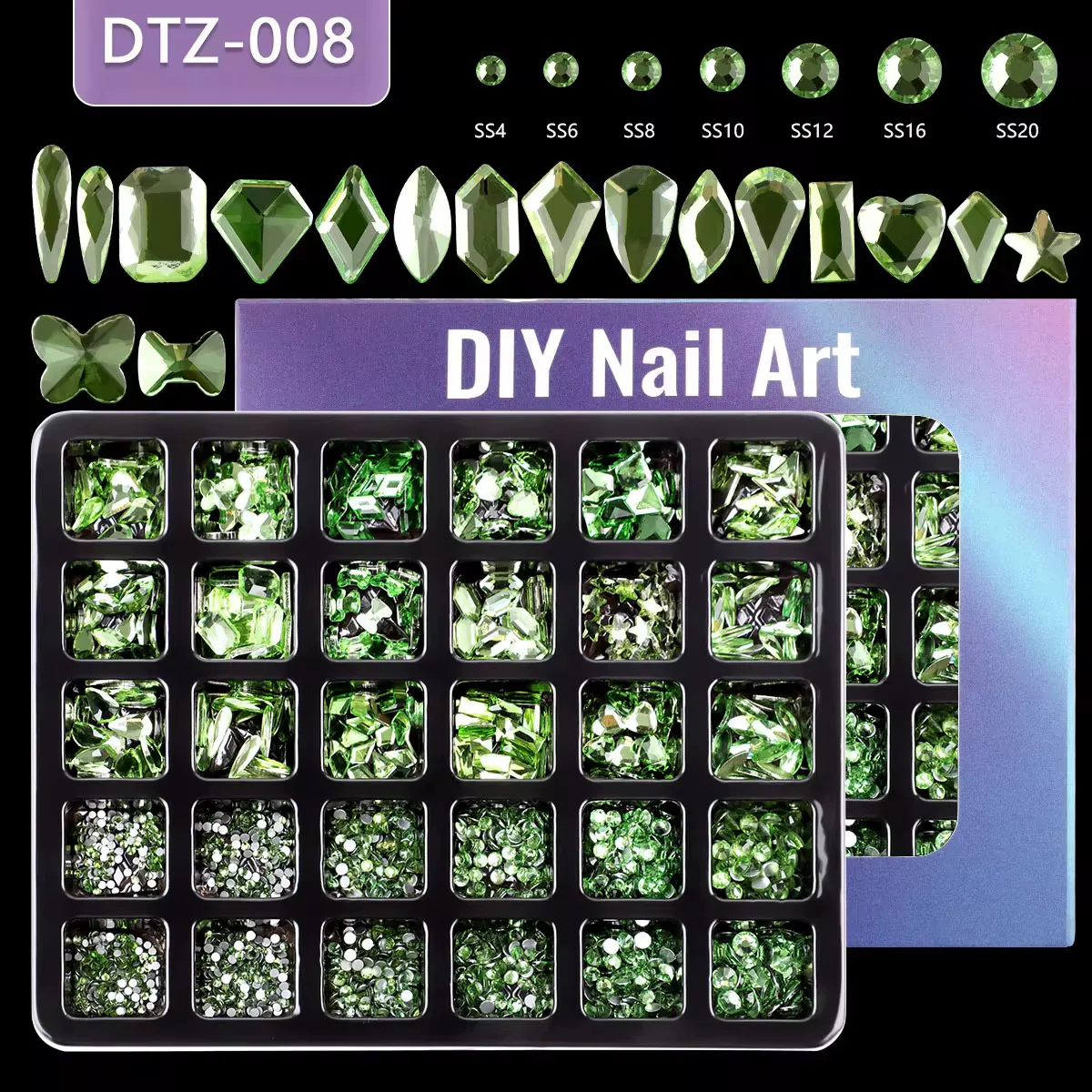 Nail Rhinestones 30 Grid Pack - Image 12