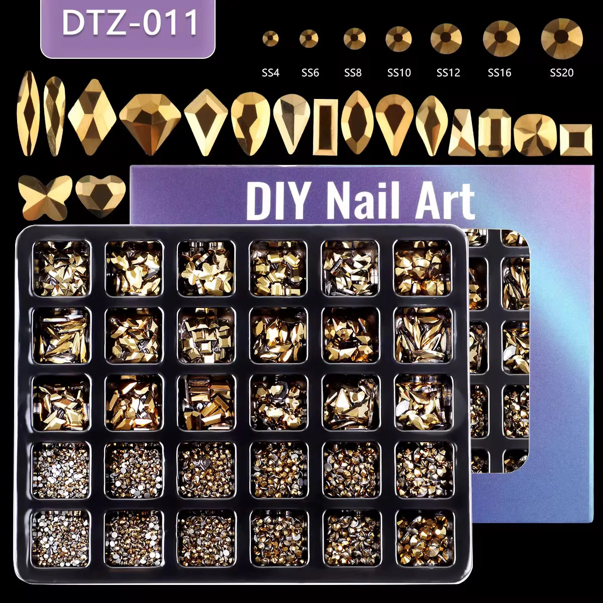 Nail Rhinestones 30 Grid Pack - Image 14