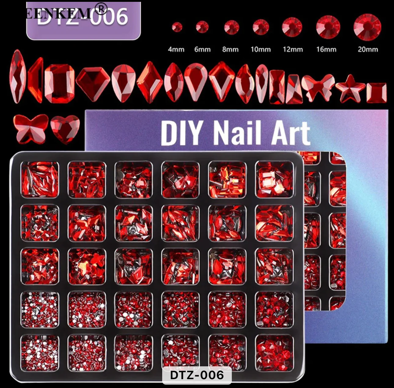 Nail Rhinestones 30 Grid Pack - Image 4