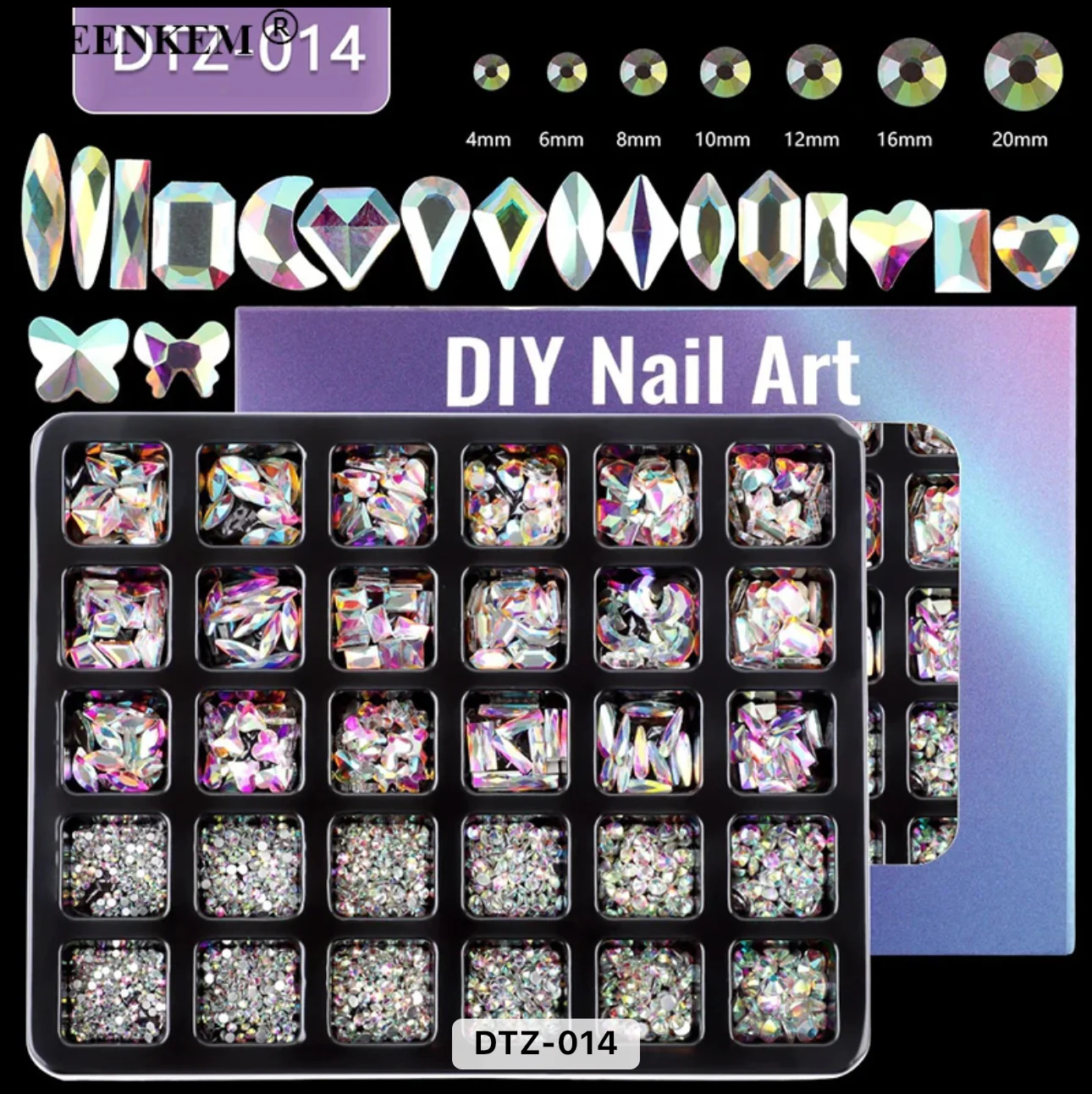 Nail Rhinestones 30 Grid Pack - Image 8