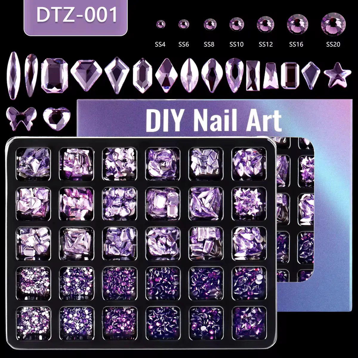 Nail Rhinestones 30 Grid Pack - Image 9