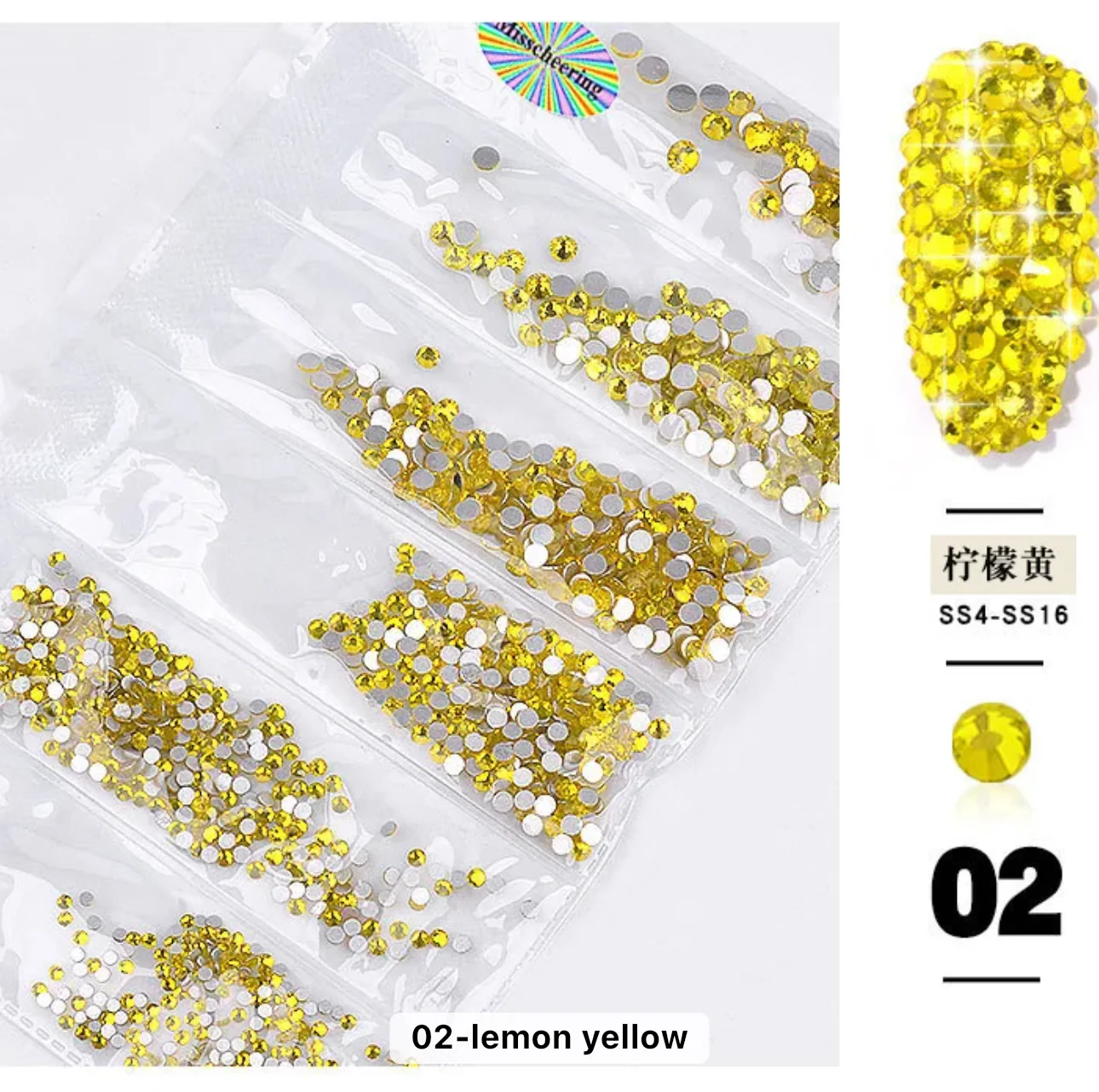 Nail Rhinestones Mixed Sizes 1728pc - Image 10