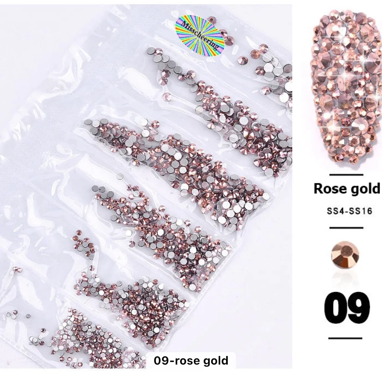 Nail Rhinestones Mixed Sizes 1728pc - Image 16
