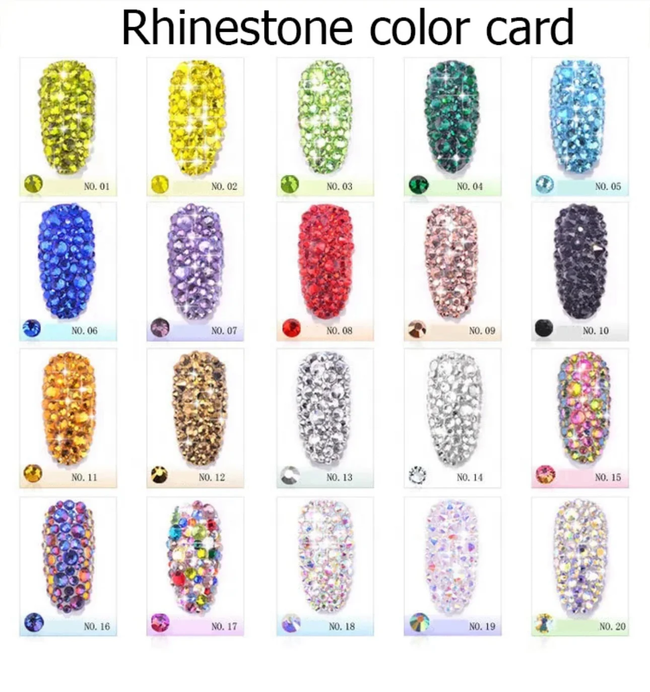 Nail Rhinestones Mixed Sizes 1728pc - Image 2