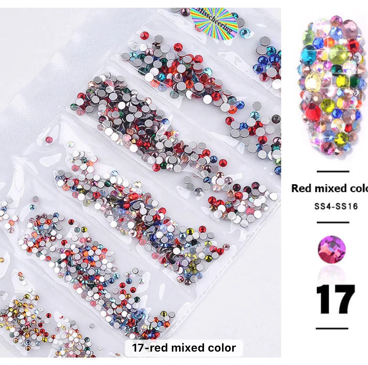 Nail Rhinestones Mixed Sizes 1728pc - Image 24