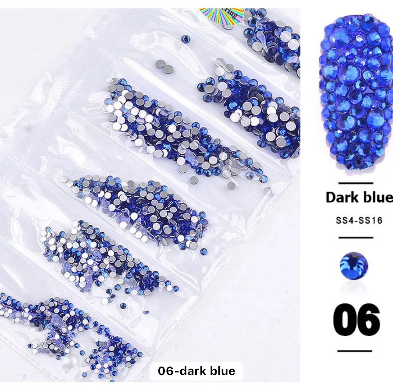 Nail Rhinestones Mixed Sizes 1728pc - Image 3