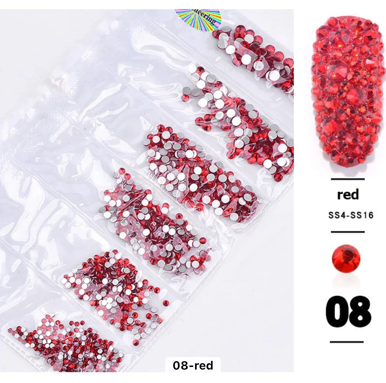 Nail Rhinestones Mixed Sizes 1728pc - Image 4