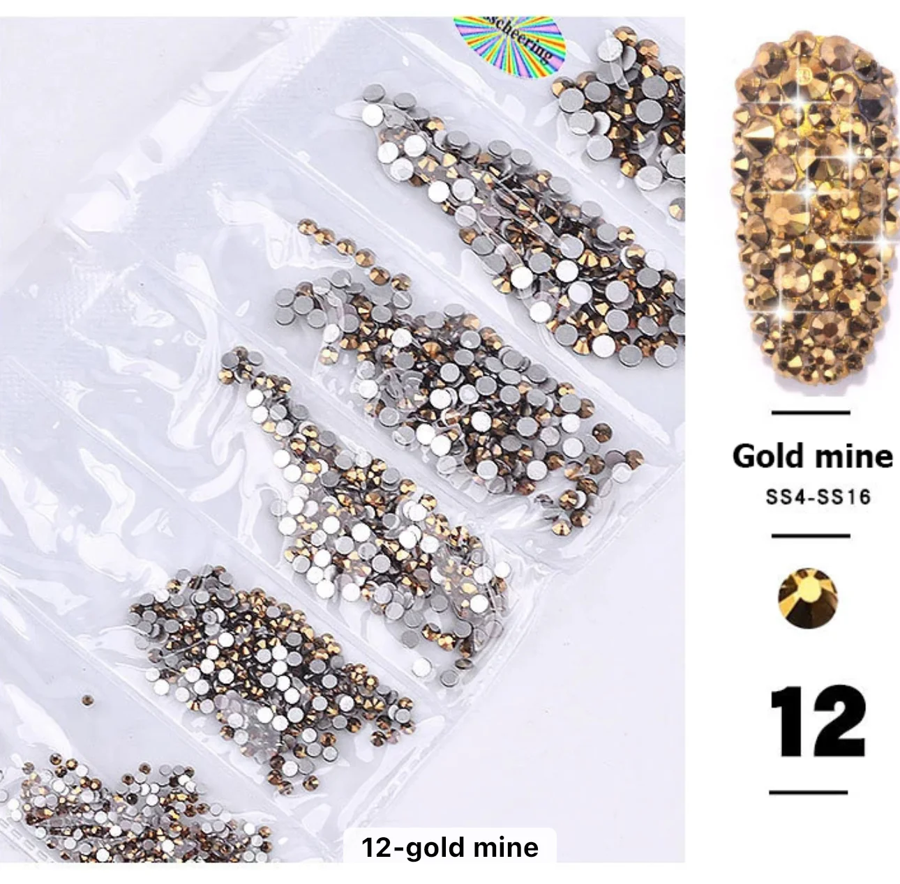 Nail Rhinestones Mixed Sizes 1728pc - Image 5