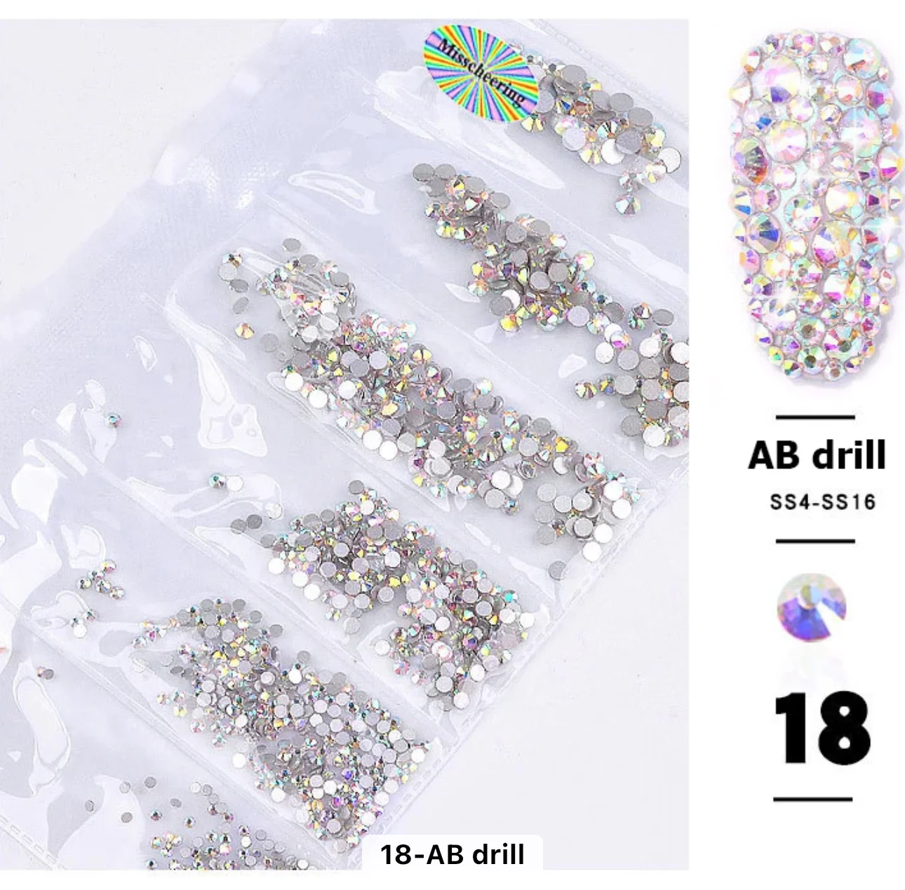 Nail Rhinestones Mixed Sizes 1728pc - Image 8