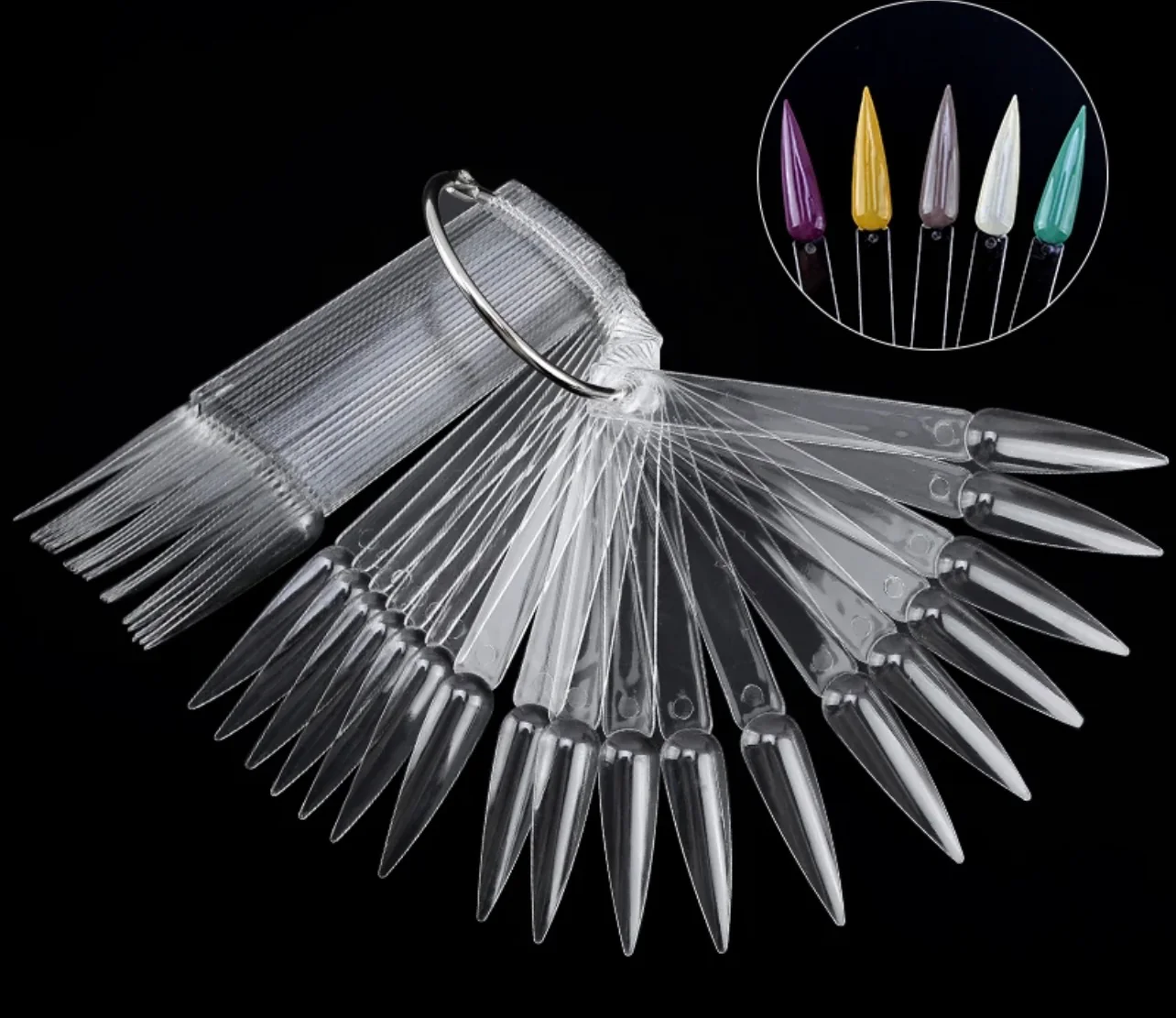Stiletto Nail Swatches 50pc