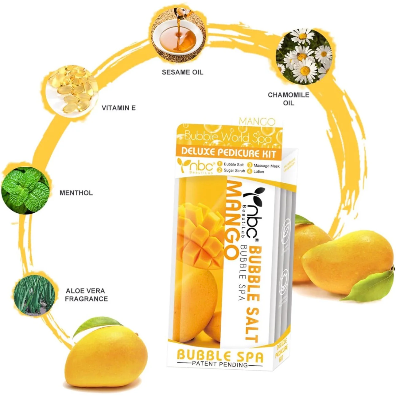 NBC Beautilab Deluxe Pedicure Kit “Mango “ 50 Sets - Image 2