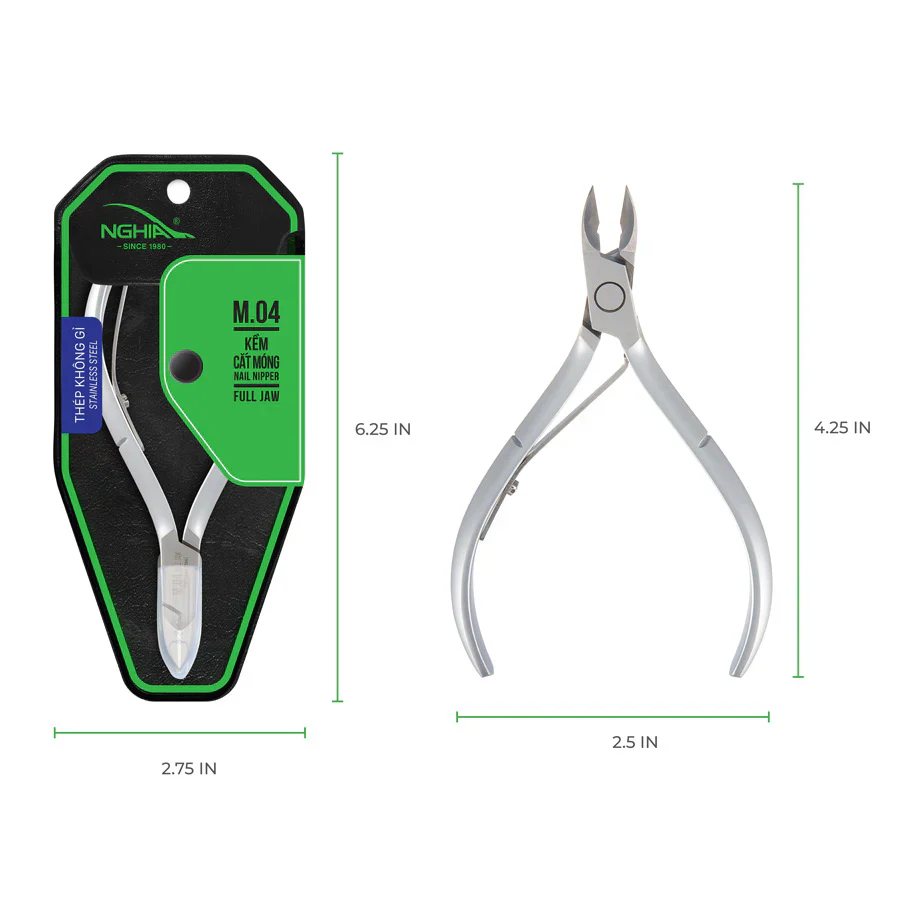 NGHIA Acrylic/Nail Nippers M-04 (Stainless Steel) - Image 3