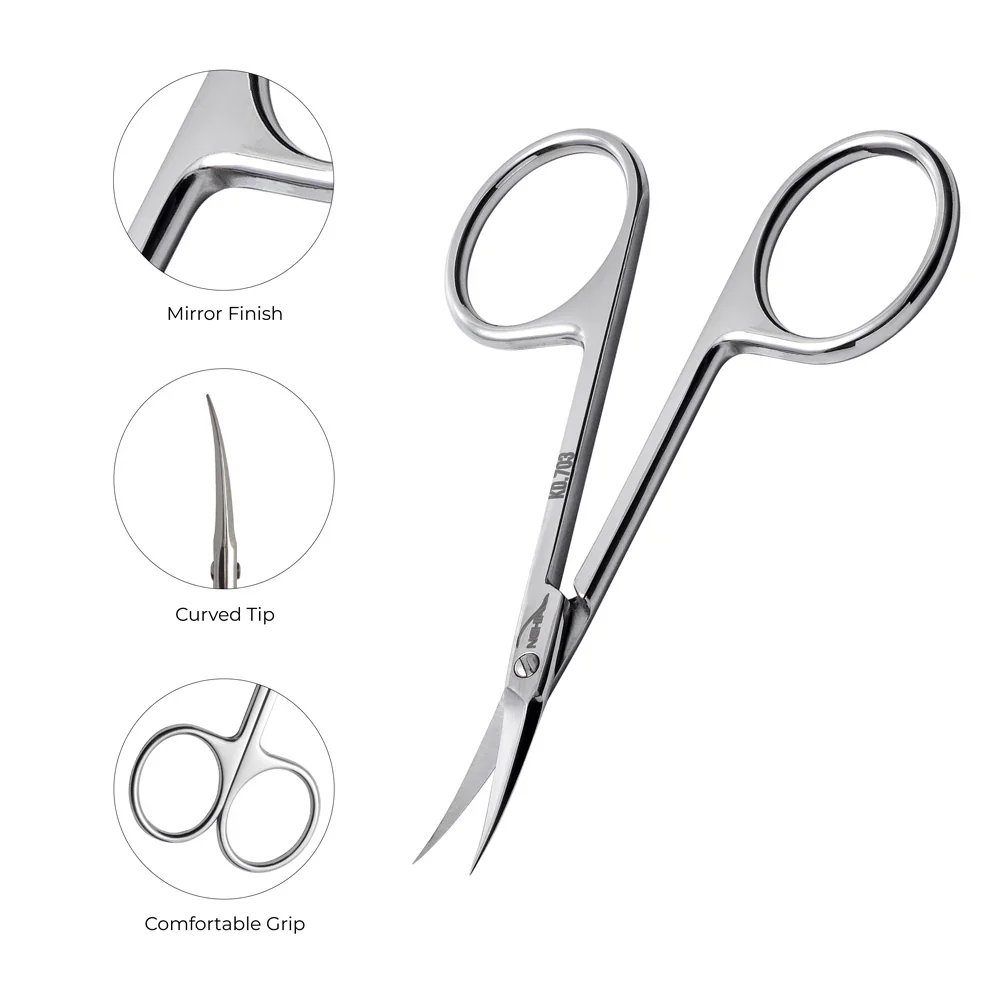 NGHIA Cuticle Scissors KD.703 /96mm (Stainless Steel) - Image 4