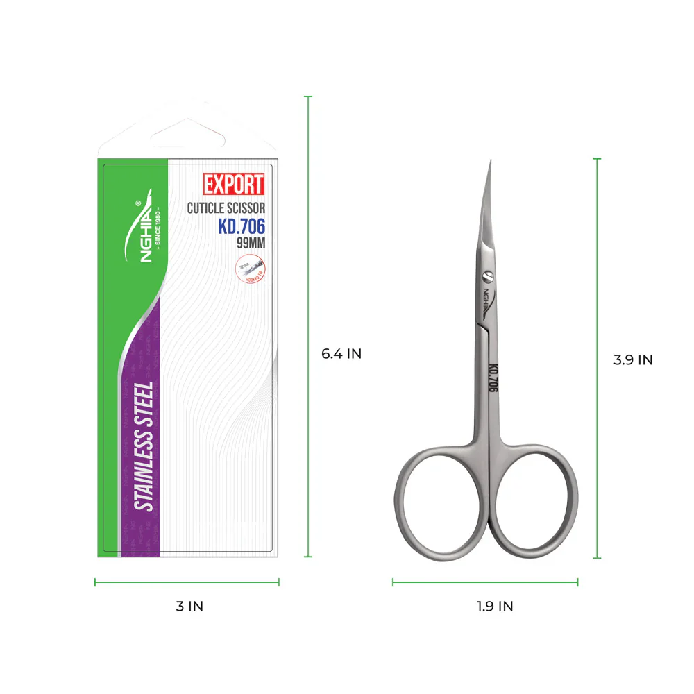 NGHIA Cuticle Scissors KD.706 /99mm (Stainless Steel) - Image 2
