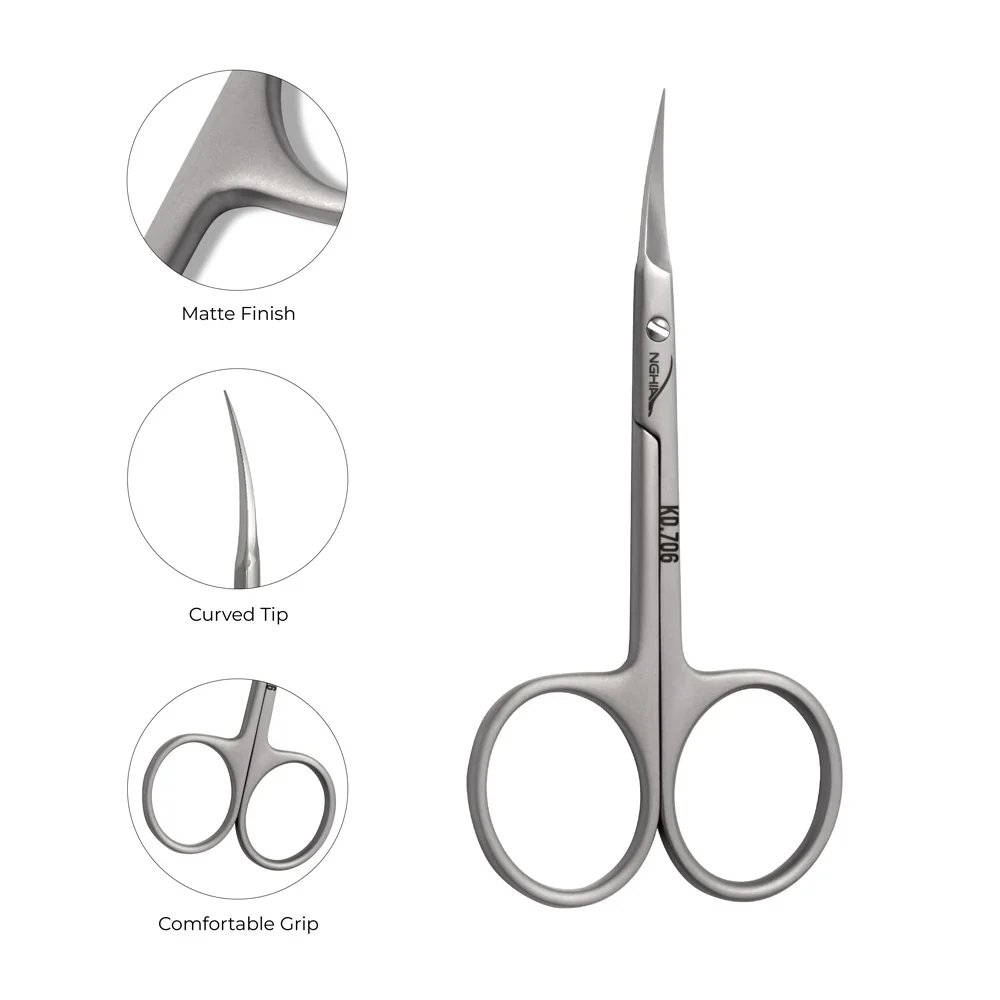 NGHIA Cuticle Scissors KD.706 /99mm (Stainless Steel) - Image 4