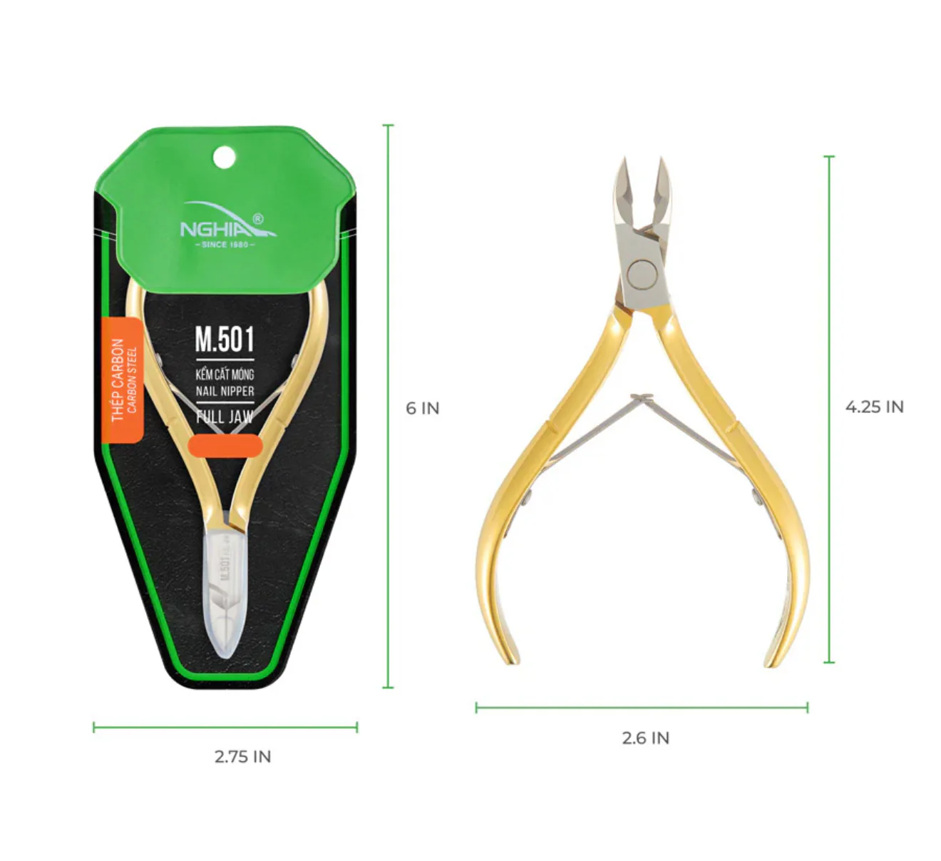 NGHIA GOLD Nail Nipper - M-501 (Hard Steel) - Image 3
