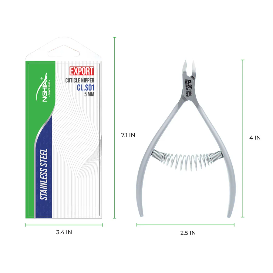 NGHIA Professional Cuticle Nipper CL.S01 (Stainless Steel) - Image 2
