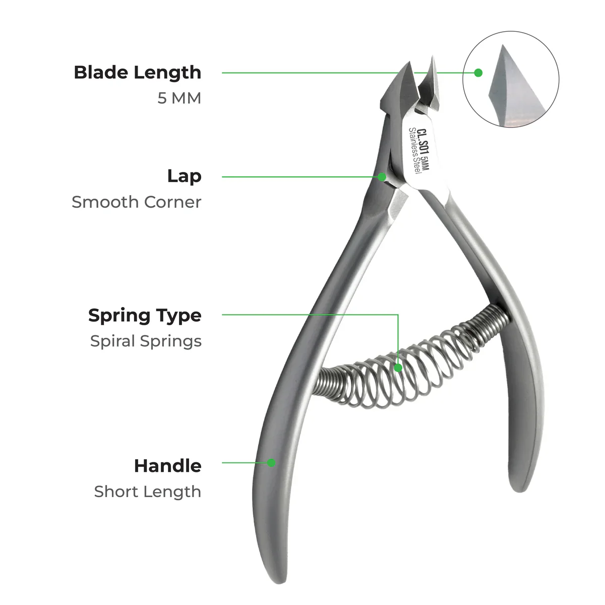 NGHIA Professional Cuticle Nipper CL.S01 (Stainless Steel) - Image 4