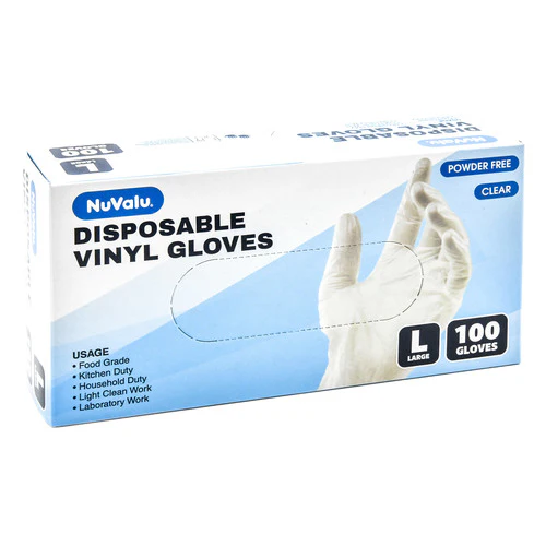 NuValu Disposable Vinyl Gloves 100ct. - Image 2