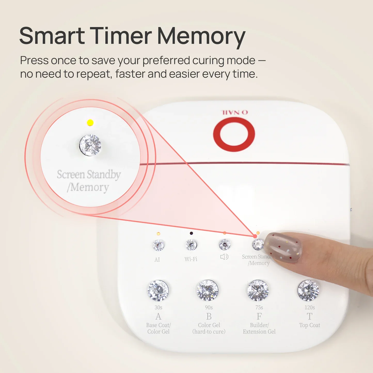 O Nail Wireless Keyboard for AI Nail Lamp - Image 4