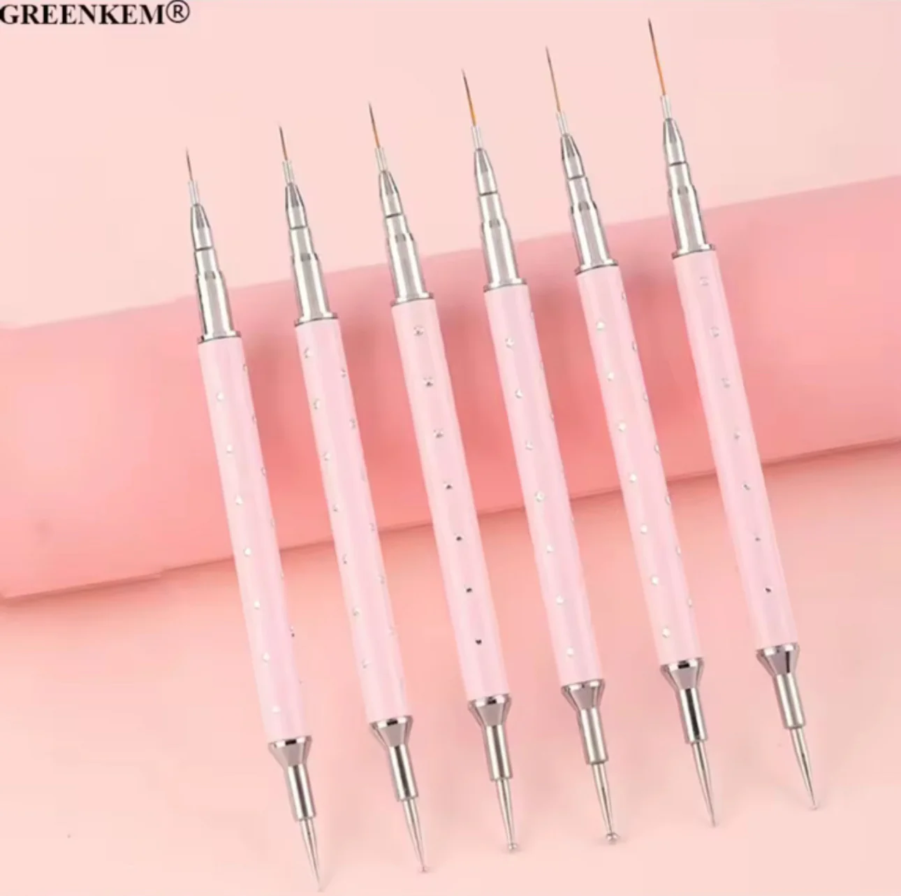 Pink Diamond Liner Brush + Nail Dotter Set
