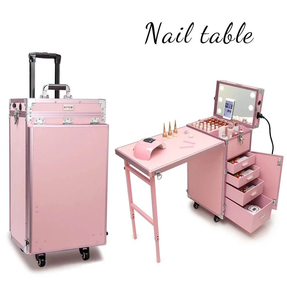 Portable Travel Table With Bluetooth Speaker & LED Light - Image 2