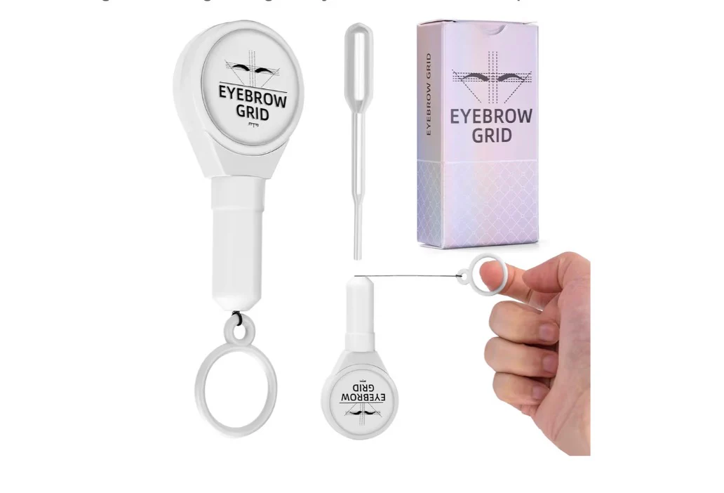 Retractable Brow Mapping String Pre-inked Microblading String for Eyebrow Marking Measuring String for Eyebrow (White) - Image 2