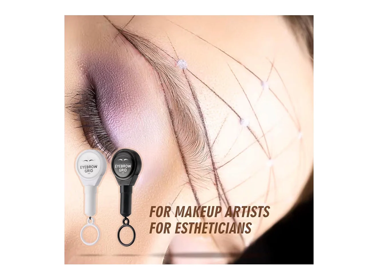 Retractable Brow Mapping String Pre-inked Microblading String for Eyebrow Marking Measuring String for Eyebrow (White) - Image 5