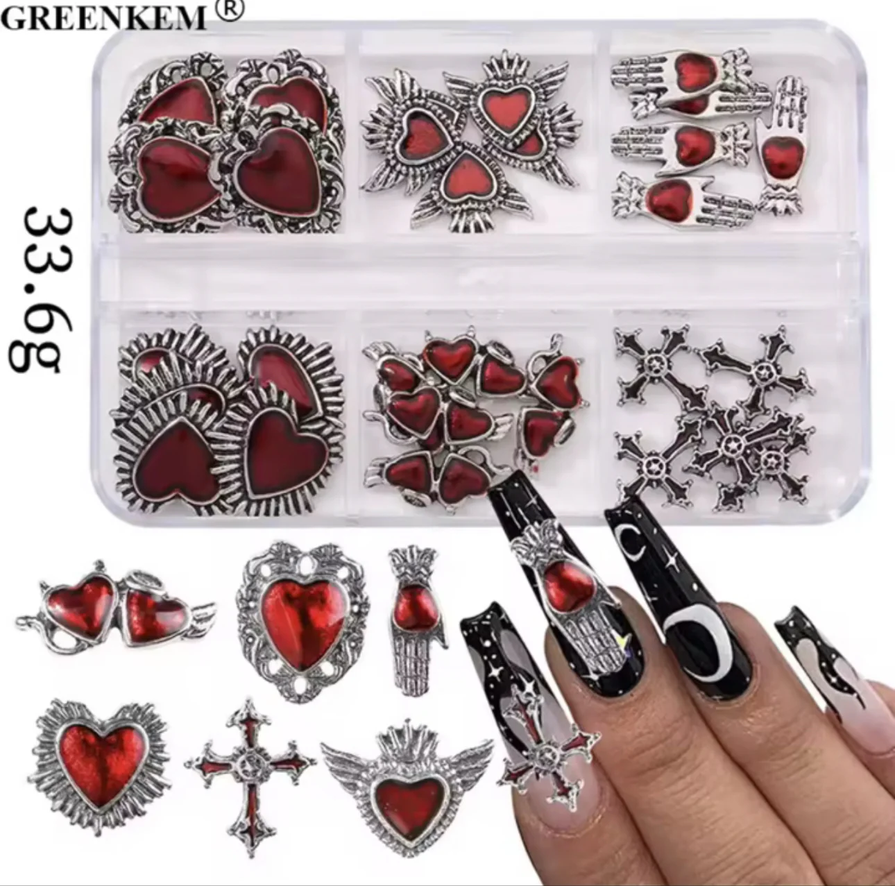 Retro Western Nail Charms - Image 2