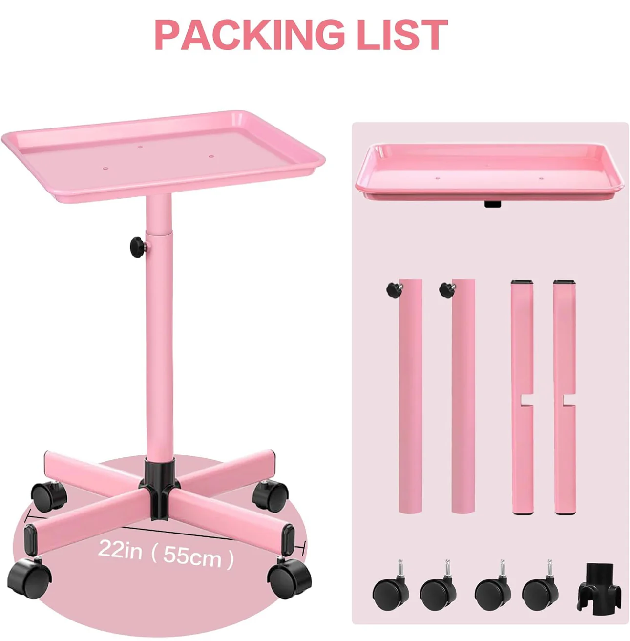 Rolling Large Flat Salon Tray - Image 3