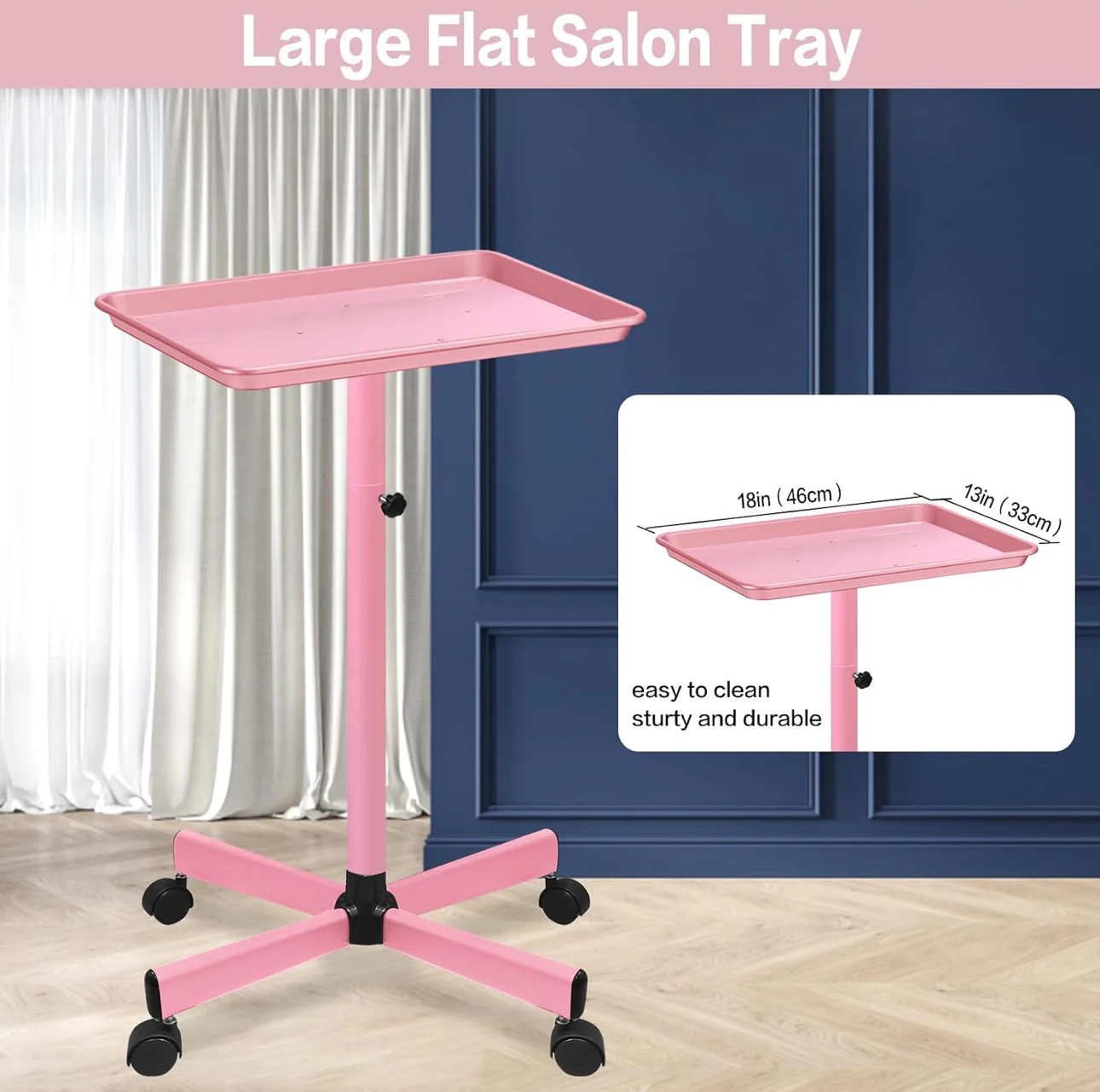 Rolling Large Flat Salon Tray - Image 4