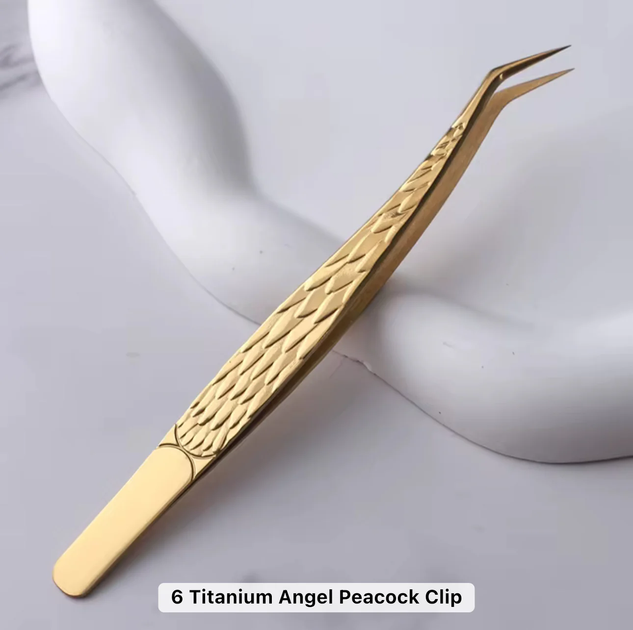 Stainless Steel Gold Angel Lash Tweezers
