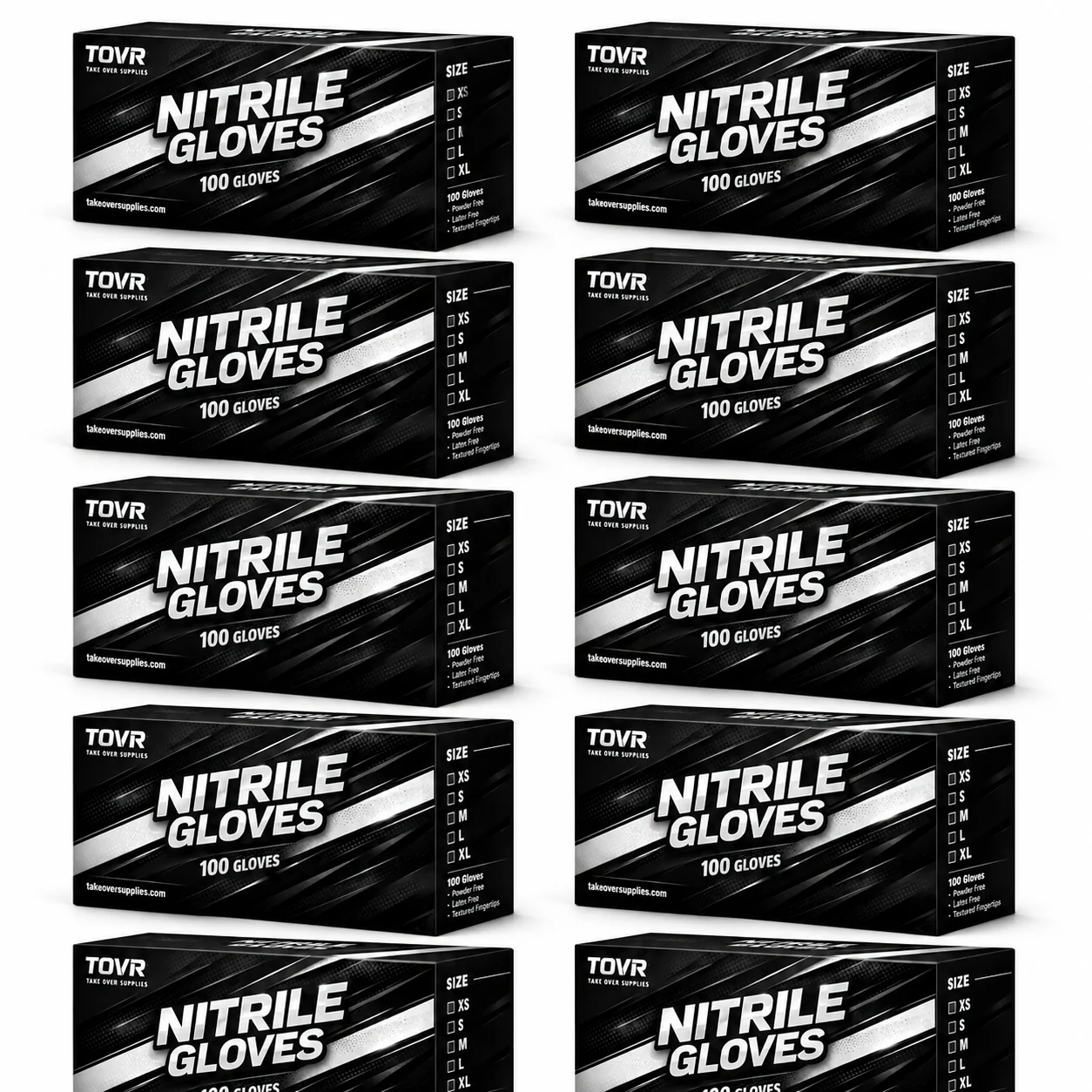 Take Over Black Nitrile Gloves 100ct. - Image 2