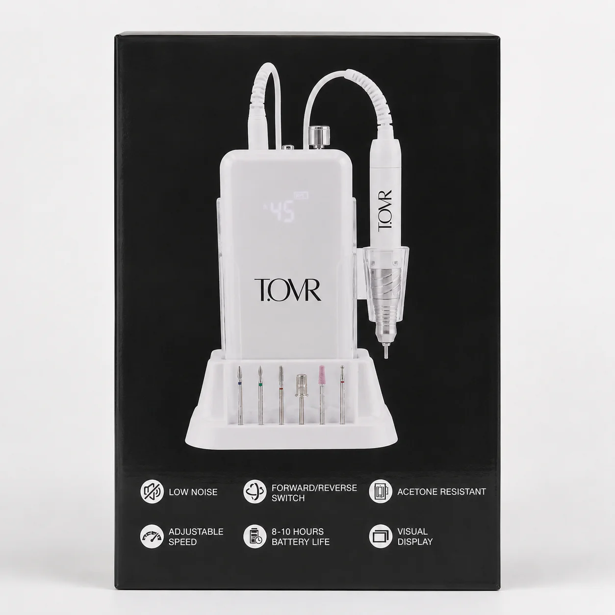 Take Over Professional Rechargeable Nail Drill – 45,000 RPM - Image 3